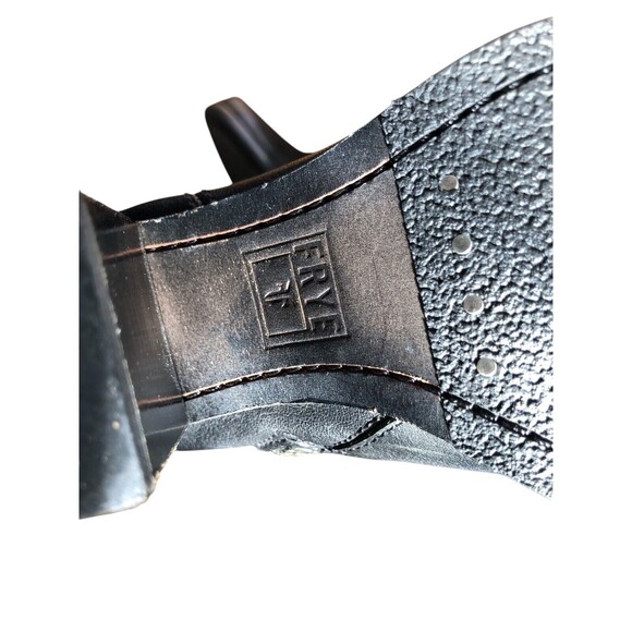 Frye Patty Artisan Zip Womens 7.5M Ankle Boots Black Leather - Picture 7 of 12